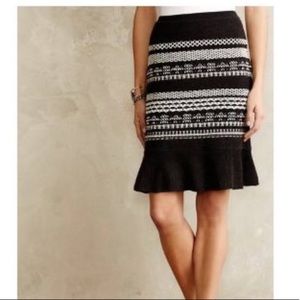 Moth Anthropologie Mavis Sweater Knit Fluted Skirt